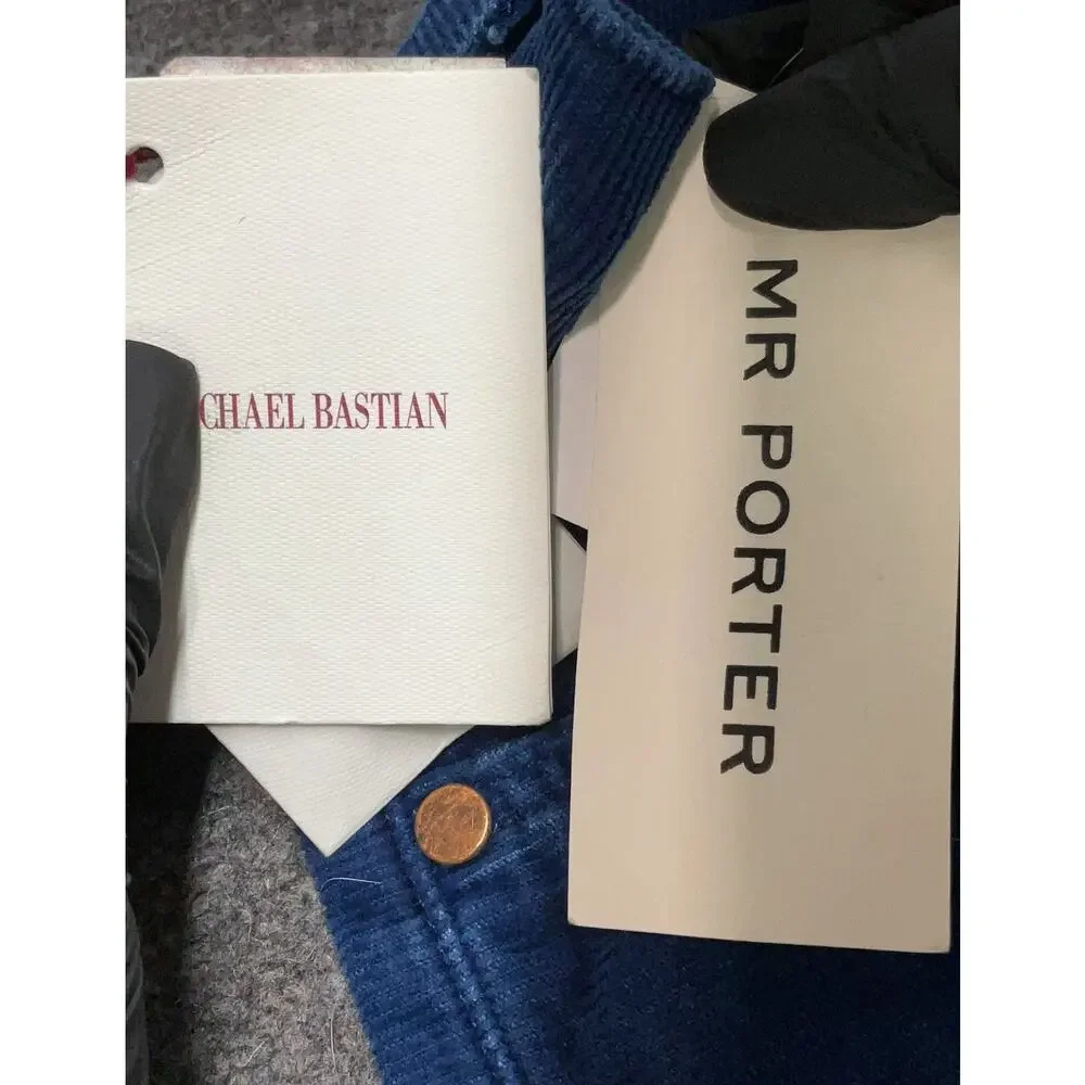 NWT Michael Bastian Blue Corduroy Slim Pants 46 US 30